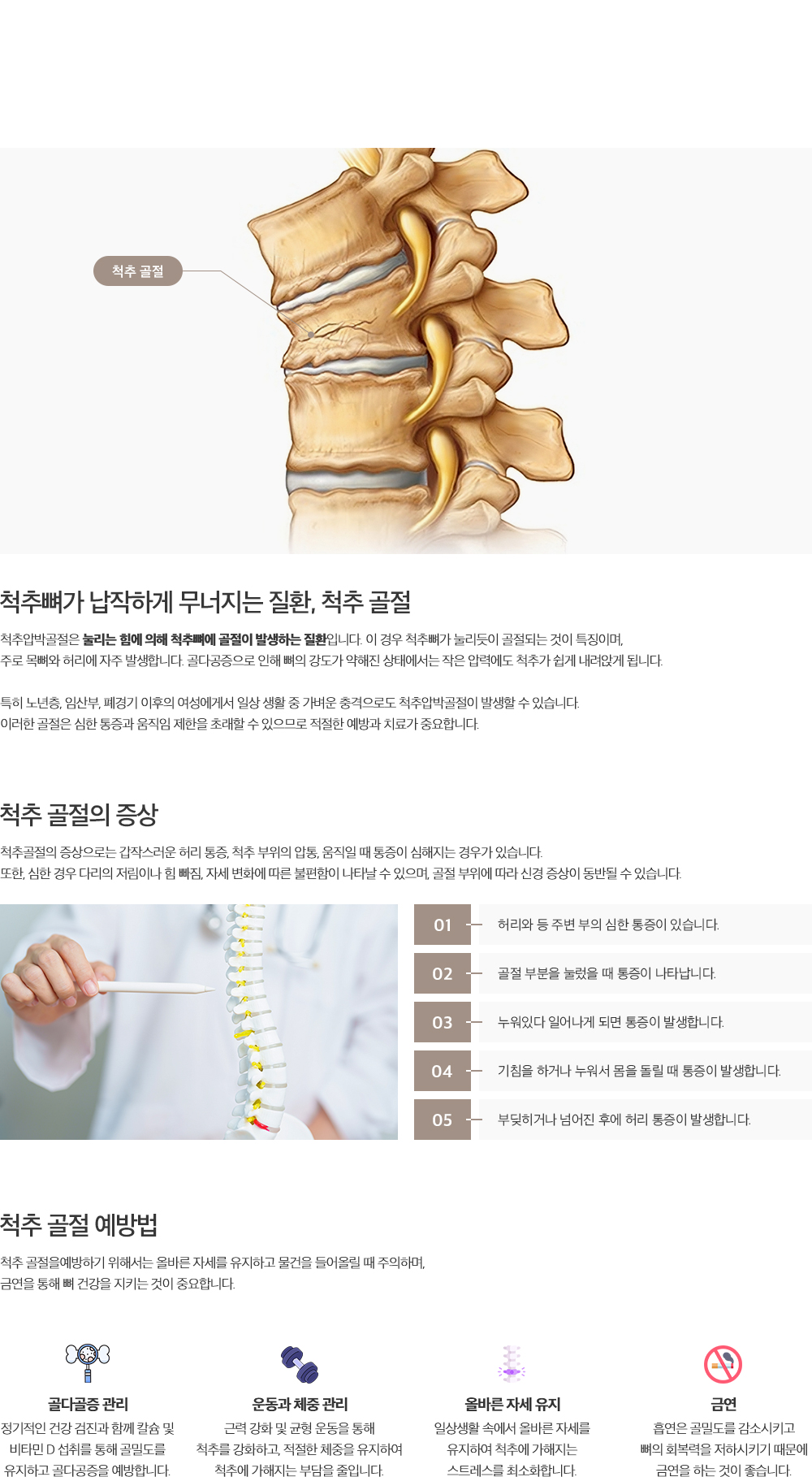 척추 골절 설명